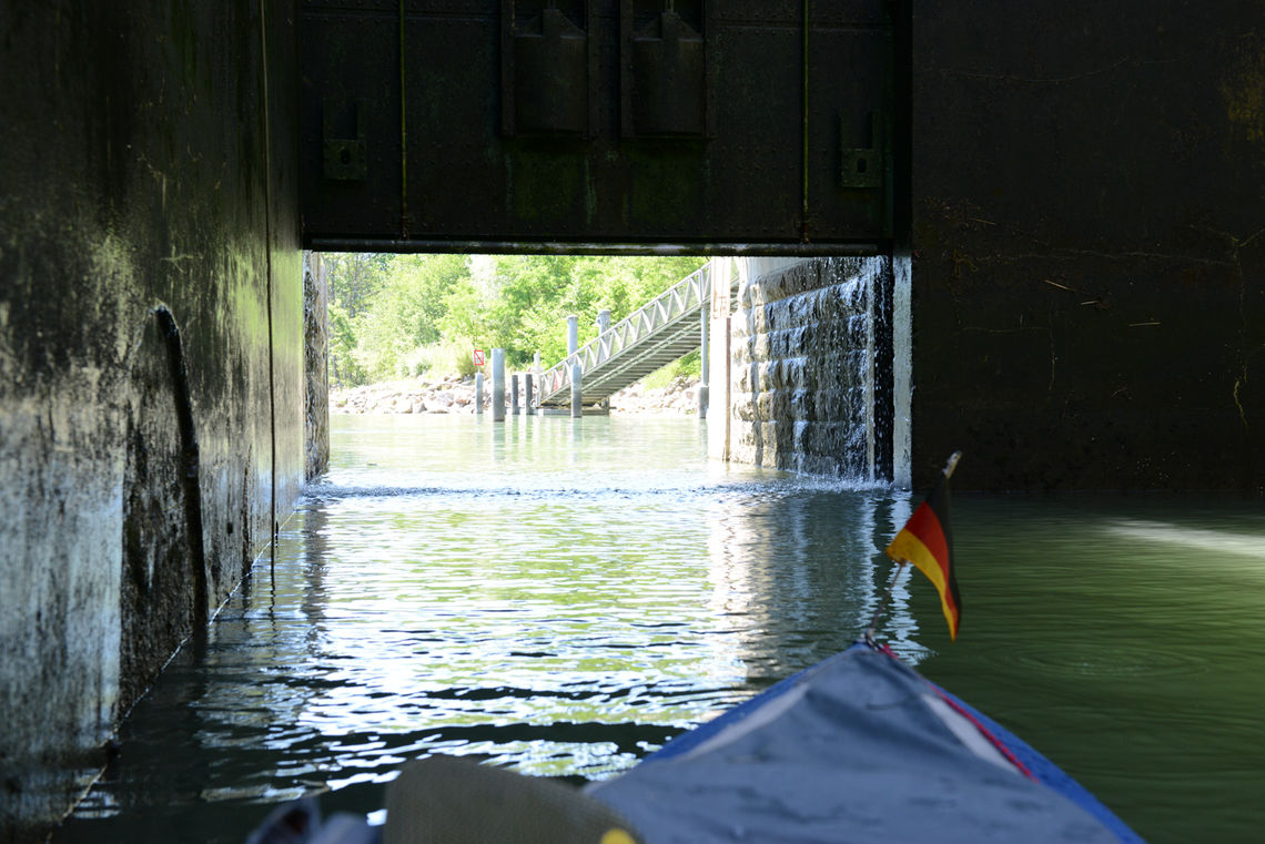 Ausfahrt aus der Schleuse