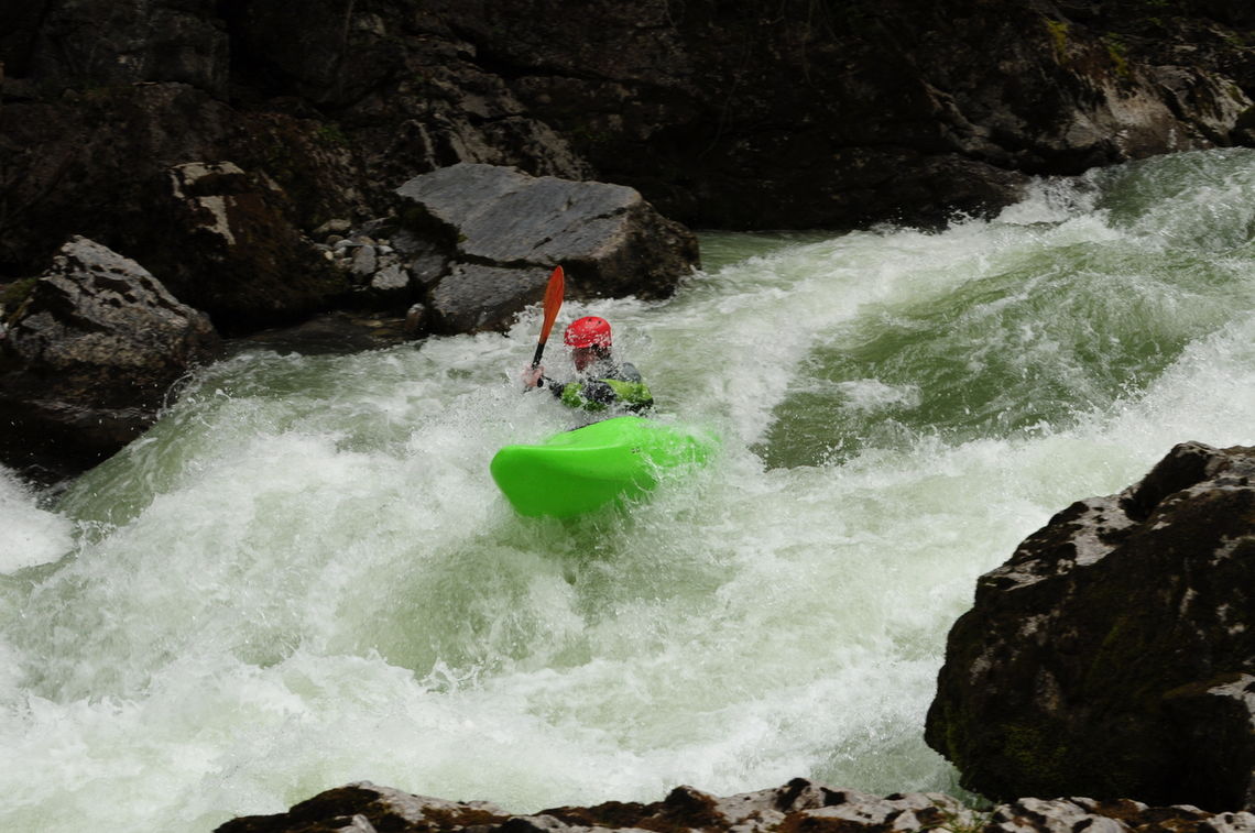 Lukas in der Voglauer Schlucht